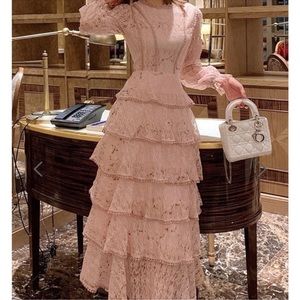 Reserved- Pink Ruffled Dress